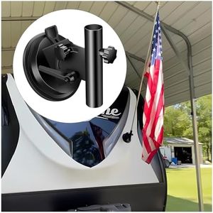 DZGKGM RV Pole Mount, Heavy-Duty Suction Cup Flag Holder for RV, Adjustable Angle Camper Flag Pole Mount for RV, Camper, Travel Trailers, Truck, ATV, Car