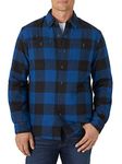 Wrangler Authentics Men's Long Sleeve Sherpa Lined Shirt Jacket, Blue Buffalo, 3XL