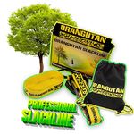 ORANGUTAN - Sport & Fitness Tightrope SLACKLINE Kit - 15 mm - 50 mm - Garden Play Equipment, Suitable for Beginners & Experienced slackliners, Perfect for Kids, Adults, Home & Outdoor Fun - Easy Setup