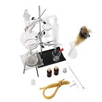 Lab Distillation Apparatus, Lab Distillation Apparatus Essential Oil Pure Water Glassware Kits, Distillation Equipment for Distillation, Separation, Purification, Flask Capacity 500ml