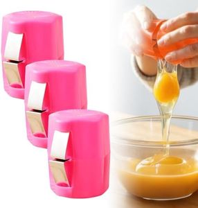 Egg Pealer, Egg Peeler Tool for Hard Boiled Eggs, Egg Shell Opener for Hard Boiled Eggs, Boiled Egg Peeler Shell remover, Egg Opener for Hard Boiled Eggs for Baking Breakfast Tool (Pink, 3 Pcs)