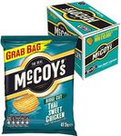 McCoy's Ridge Cut Crisps, Multipack Box of Flavoured Potato Crisp Snacks, 36 x 47.5g – Thai Sweet Chicken