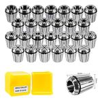 SILIVN 26PCS ER32 Spring Collet Set for CNC Engraving Machine & Milling Lathe Tool Workholding Engraving Collets