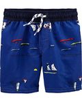 OshKosh B'Gosh Boys Swim Trunks, Blue Odyssey Sea, 3 Years