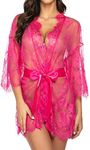 Avidlove Women's Lace Kimono Robe B