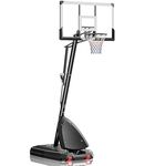 Basketball Hoop Outdoor, 4.9-10 ft Adjustable Height, Weather-Resistant Heavy Base and 45 Inch Shatterproof Backboard, Portable Basketball Hoop Goal System for Kids Teens and Adults