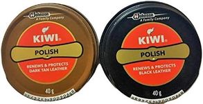 Kiwi Shoe Polish Paste Black And dark tan 0.2 fl oz (pack of 2), Neutral