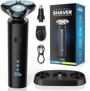 ETROBOT Rasoirs Électriques Homme, 2025 Amélioré Tondeuse Barbe Homme, Rasoir Humide/Sec Étanche, Rechargeable Rasoir Electriques Hommes avec Ecran LCD, USB-C Charge Rapide