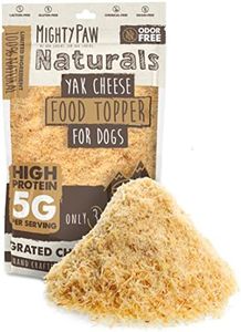 Mighty Paw Yak Cheese Food Topper - Grated Cheese Dog Food Enhancer for Picky Eaters - A Suitable Chicken Free Dog Food Topper and Food Enhancer for Wet Dog Food and Dry Dog Food - Appetite Stimulant