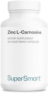 SuperSmart - Zinc L-Carnosine 75mg per Day (Well-Tolerated) - Zinc Carnosine Supplement | Non-GMO & Gluten Free - 120 Vegetarian Capsules