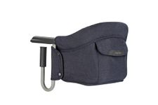 Inglesina Fast Foldable Hook On Seat in Ocean Navy - Comfortable, Portable Baby High Chair with Soft Padding, Washable Cover, Storage Pocket & Carry Bag - Ideal for Home and Travel