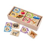 Melissa & Doug Self-Correcting Alphabet Wooden Puzzles With Storage Box (52 pcs) | ABC Puzzles, Wooden Alphabet Puzzle For Kids Ages 4+