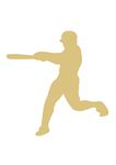 Baseball Batter Cutout Unfinished Wood MLB Major Little League Sports Player Bat MDF Shape Canvas Style 1