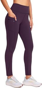 Women's Fleece Lined Winter Leggings with Pockets Water Resistant High Waisted Thermal Warm Pants Running Hiking(Purple,M)