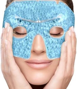 Perfecore Eye Mask Get Rid of Puffy Eyes Migraine Relief, Sleeping, Travel Therapeutic Hot Cold Compress Pack with Cover Gel Beads, Spa Therapy Wrap for Sinus Pressure Face Puffiness Headaches Blue