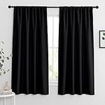 RYB HOME Black Living Room Curtains