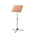 Konig & Meyer 11819-500-01 680mm to 1210mm Adjustable Orchestra Music Stand with Beech Wooden Desk - Nickel