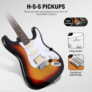 Donner 39-Inch Electric Guitar – Sunburst Finish