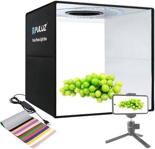 Puluz Boîte à lumière Portable Pliable pour Studio Photo Tent 40 cm avec 3 Couleurs de température Variable, 12 Couleurs de Fond