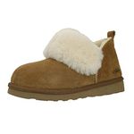 Pamir Women's Genuine Suede Sheepskin Slippers Shearling Ankle Moccasin Bootie Slippers Boots Memory Foam Indoor Outdoor Slippers Chestnut 11