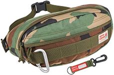 Rough Enough Tactical Waterproof Mens Bum Waist Fanny Pack Cross Body Belt Bag for Boys Women Outdoor Hiking Hunting Walking Traveling Cycling Bike with Shoulder Strap in Casual Military Camo Large