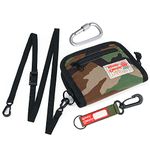 Rough Enough Travel Neck Wallet for Men Women Zipper Credit Card Holder Wallet for Boys Girls Coin Purse Pouch Organizer with Detachable Lanyard Neck Strap and Key Ring for Sport School Travel Camo