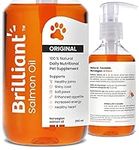 Brilliant Salmon Oil for Dogs, Cats, Puppy, Ferret & Pets - Pure Omega 3, 6 & 9 Fish Oil Food Supplement | Treats Itchy Skin, Joint Care, Heart Health & Natural Coat Hofseth BioCare (300ml)