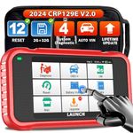 LAUNCH CRP129E V2.0 OBD2 Scanner, 4 System ENGINE/ABS/SRS/AT Car Diagnostic Tool, 12 Reset Service, TPMS/Oil/EPB/SAS/DPF/BMS/Throttle Reset, Injector Coding,Lifetime Update,Auto Vin OBD2 Code Reader