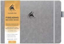 Clever Fox Firearms Record Book – Hardcover Gun Log Book for Acquisition & Disposition Info – Firearm Log Book for Professional & Personal Use – 129 Pages, 10x7″ (Gray)