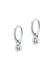 Ted Baker Sinalaa Crystal Huggie Hoop Earrings For Women (Silver/Crystal)