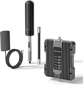 Cell Phone Booster for Truck RV Vehicle, Cell Phone Signal Booster Compatible with All Canadian Carriers Bell, Telus, Rogers & More, Boosts 5G/4G LTE/3G Signal for Band 4/66/12/17/13/5/2/25