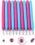 10Pcs Papercraft Plastic Slotted Paper Quilling Tools DIY Handmade Rolling Curling Quilling Needle Pen