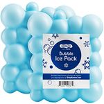 Komax Lunch Box Ice Packs | Set of 2 Reusable Bubble Ice Packs for Lunch Bags & Coolers | 5.1 x 4.3 Slim Freezer Packs | 12-hr Cool Long Lasting Ice Packs