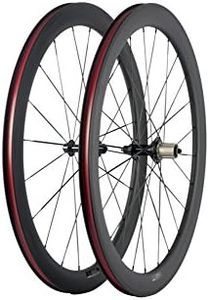 Superteam Carbon Fiber Road Bike Wheels 50mm Clincher Wheelset 700c Racing Bike Wheel (Shimano Body)