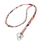 Vera Bradley Women's Breakaway Lanyard Keyring, Rosa Floral-Recycled Cotton, One Size