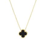 VICTFAFA 4 Leaf Clover Necklaces for Women, Dainty Lucky Charm Pendant Necklace, Simple Clover Necklace Jewelry, Stainless Steel, No Gemstone