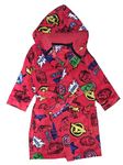 Marvel Avengers Boys Hooded Bathrobe, Dressing Gown, Red, Age 7-8 Years