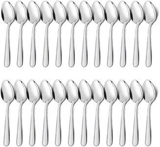 24-Piece Dinner Spoons Set (6.7 inch), Unokit Stainless Steel Spoons silverware, Dessert Spoon, Tablespoon, Silverware Spoons Only for Home, Kitchen or Restaurant - Mirror Polished, Dishwasher Safe