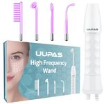 High Frequency Wand - UUPAS Portable Handheld High Frequency Facial Machine Skin Facial Wand with 4 Argon Tubes for Acne Firming Skin Rejuvenation Wrinkle Removal