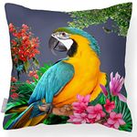 Izabela Peters Outdoor Cushions Waterproof, 43 cm, Filled Outdoor Cushion, Princely Parrot - Graphite, Garden Furniture Cushions, Outdoor Seat Cushions, Garden Chair Cushions