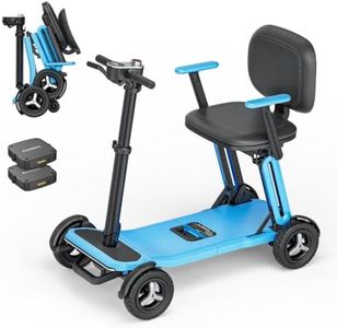 Paiseec 32 lbs Lightweight Mobility Scooter for Seniors Adults, One-Second Folding Mobility Scooter, Long Range, Airline Approved, PAI Smart Safety & NFC Start (Blue, 30MI)
