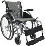 Karman Ergonomic Wheelchair with Quick Release Axles in 18 inch Seat, Pearl Silverframe