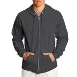 Hanes Men'S Polyester;Cotton Hooded Sweatshirt (Op180_Charcoal Heather_L)