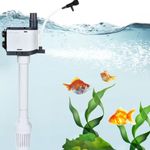Vayinato Sobo Aq Series Upgraded Version Aquarium White 3 In 1 Submersible Water Filter Pump Power Head | Power : 20W | Flow Max. : 1600L/H | H.Max : 1.5M (Aq-1048)