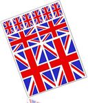 Biomar Labs® 10 x Vinyl Stickers Set Decals UK Union Jack England National Great Britain Flag Car Motorcycle Helmet D 24