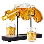 Christmas Gifts for Men Dad, Kollea 9 Oz Whiskey Decanter Set with 2 Oz Glasses, Unique Dad Birthday Gift Ideas from Daughter Son, Funny Military Retirement Present, Cool Liquor Dispenser for Home Bar