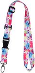 Wisdompro Adjustable Lanyard, Heavy Duty Neck Strap Lanyard with Detachable Buckle and Metal Hook for Keys, ID Badges, Card Holder, Name Tags - Dahlia