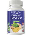 Simply Pure Organic Ginger, 90 Capsules, 500 mg, 100% Pure Soil Association Certified, Gluten Free, GM Free, Vegan