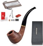 Joyoldelf Smoking Pipes - Rose Smoking Pipe with Foldable Pipe Stand, 3-in-1 Scrapers, Other Cleaning Tools and Smoking Accessories