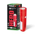 Eveready DL80 Flashlight | Micro USB Fast Charging in 3 Hours | 4 Lighting Modes | Sidelight | Charging Indicator | Ideal for Hiking, Camping, Power Outages, Vehicle Breakdowns, LED